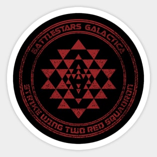 Battlestar Red Squadron Patch Sticker